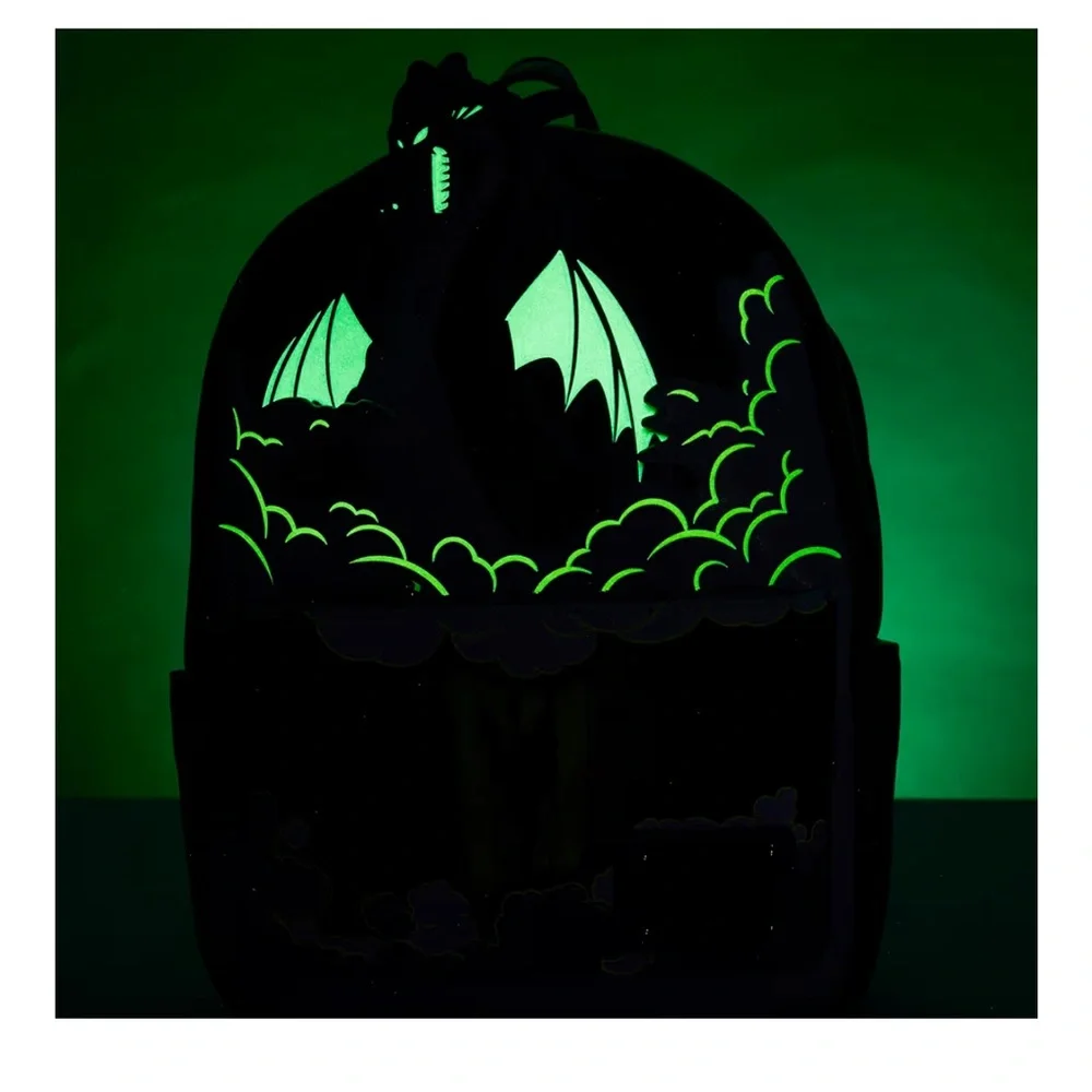 Loungefly Disney Backpack: Maleficent Dragon Lenticular GITD Mini-Backpack